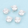925 Sterling Silver Micro Pave Clear Cubic Zirconia Charms STER-N017-17C-S-1