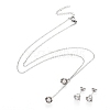 Flower 304 Stainless Steel Jewelry Sets SJEW-H302-13-2