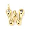 Rack Plating Brass Micro Pave Cubic Zirconia Pendants KK-A200-24G-W-1