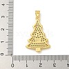 Brass Micro Pave Cubic Zirconia Pandents KK-U044-02G-01-3