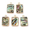 Natural Paua Shell Pendants SHEL-P017-16G-1