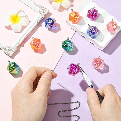 Electroplated Resin Pendants RESI-CJC0023-15-1