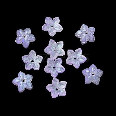 Dyed & Heated Glass Bead Caps X-GLAA-Z019-02H-1