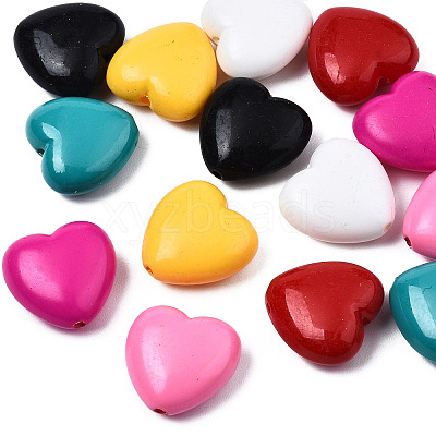 Opaque Acrylic Beads X-SACR-N006-04-1