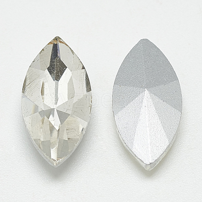 Pointed Back Glass Rhinestone Cabochons RGLA-T083-7x15mm-01-1
