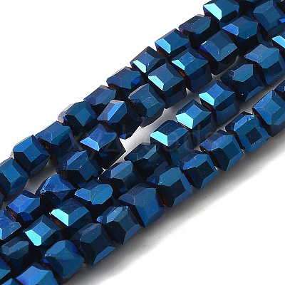 Electroplate Glass Beads Strands EGLA-D018-4x4mm-55-1