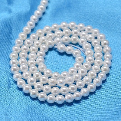 Round Shell Pearl Bead Strands BSHE-L011-2.5mm-A013-1