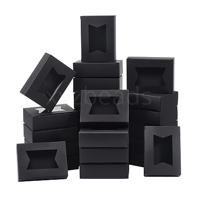 Rectangle Folding Paper Storage Boxes CON-WH0106-01A-02-1