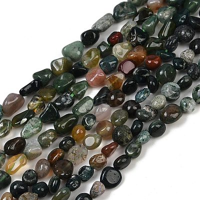 Natural Indian Agate Beads Strands G-Q060-D08-02-1