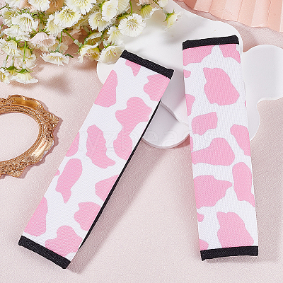 Cow Pattern Nylon Car Safety Belt Cover AJEW-WH20006-70C-1
