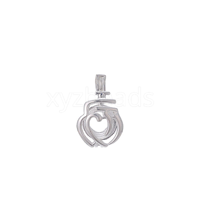 Hollow Brass Bead Cage Pendants FIND-PW0024-27B-1