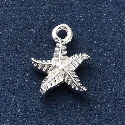 925 Sterling Silver Starfish Charms STER-U009-09S-02-1