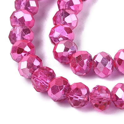 Transparent Electroplate Glass Beads Strands LS-EGLA-Q131-01A-08-1