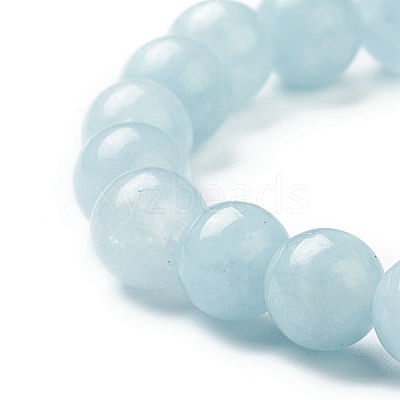 Dyed Natural Jade Beaded Stretch Bracelets BJEW-D446-C-13-1