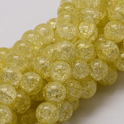 Crackle Glass Round Beads Strands X-CCG-E001-4mm-07-1
