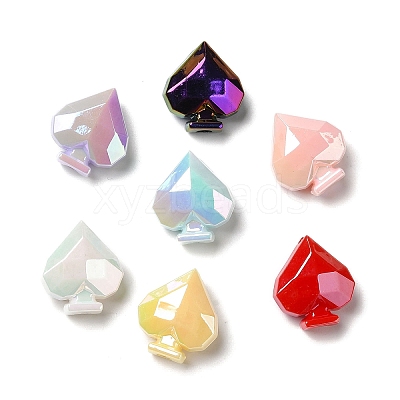 UV Plating Opaque Acrylic Beads X-MACR-D025-10-1