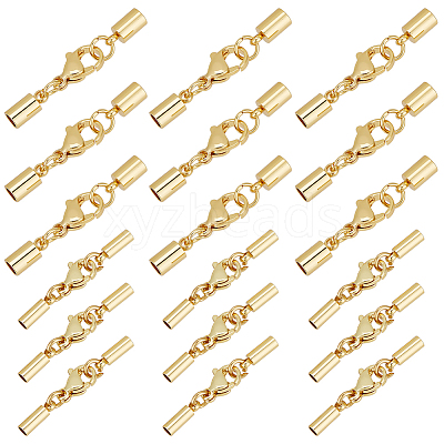 18 Sets 2 Styles 304 Stainless Steel Lobster Claw Clasps STAS-UN0044-86-1