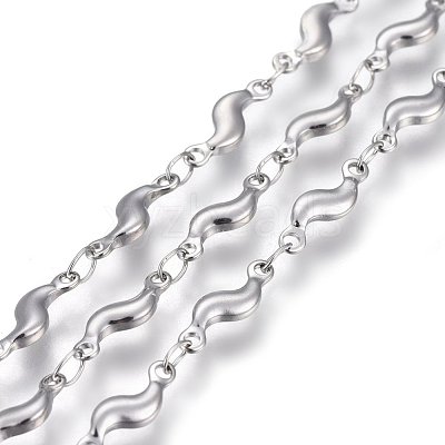 Non-Tarnish 3.28 Feet 304 Stainless Steel Link Chains X-STAS-P219-35-1