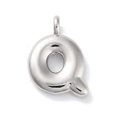 Rack Plating Brass Balloon Letter Pendants KK-C050-01P-Q-1