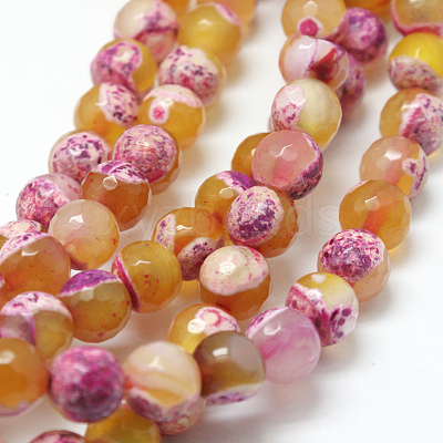 Natural Fire Crackle Agate Bead Strands G-K166-06F-8mm-05-1