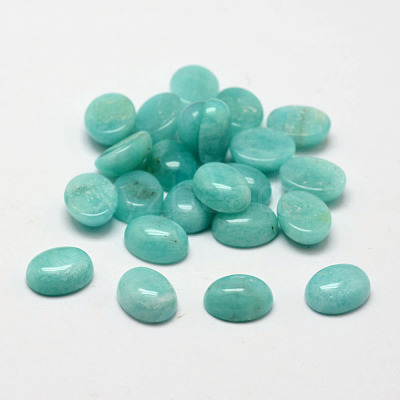 Oval Natural Amazonite Cabochons X-G-O147-02B-1