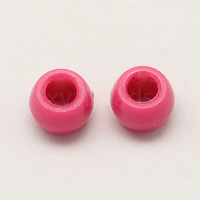 Opaque Acrylic European Beads SACR-Q112-05-1
