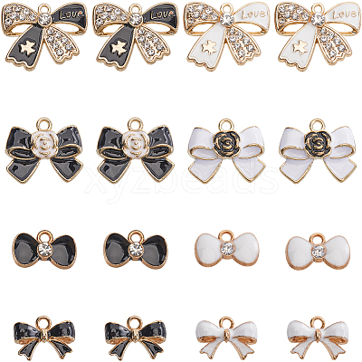 48Pcs 8 Styles Alloy Enamel Pendants ENAM-SC0005-67-1