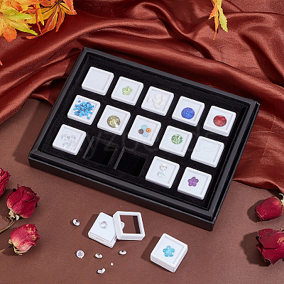 Rectangle Paper Loose Diamond Organizer Trays CON-WH0095-80-1