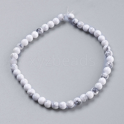 Natural Howlite Beads Strands X-TURQ-G091-4mm-1