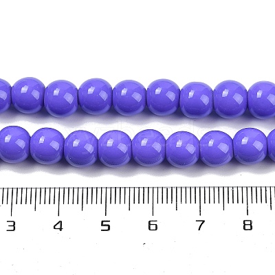 Painted Glass Bead Strands DGLA-S071-8mm-B41-1