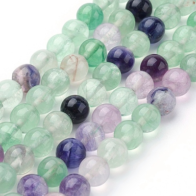 Natural Fluorite Beads Strands X-G-E112-4mm-18-1