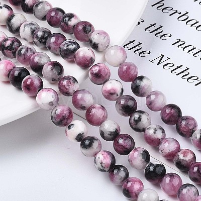 Natural Dyed Persian Jade Gemstone Bead Strands G-R271-8mm-XP13-1