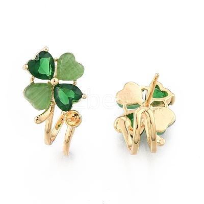 Brass Stud Earring Findings KK-N216-533-1