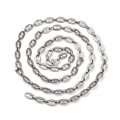 304 Stainless Steel Oval Link Chains CHS-S012-11P-1