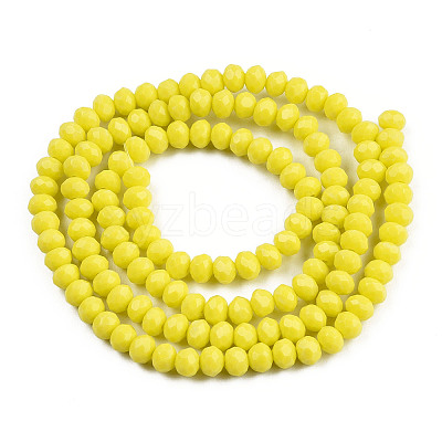 Opaque Solid Color Glass Beads Strands EGLA-A034-P10mm-D26-1