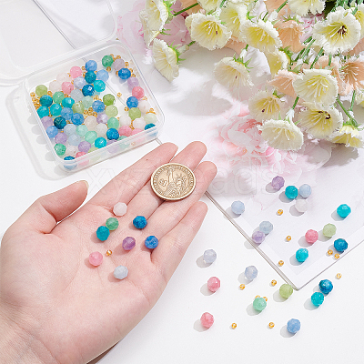 90Pcs 9 Colors Natural Dolomite Beads G-NB0003-21-1