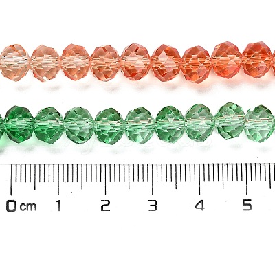 Transparent Painted Glass Beads Strands X1-DGLA-A034-T8mm-A04-1