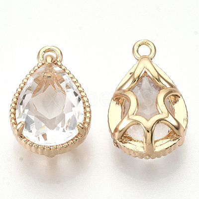 Transparent Glass Pendants GLAA-R212-11D-1