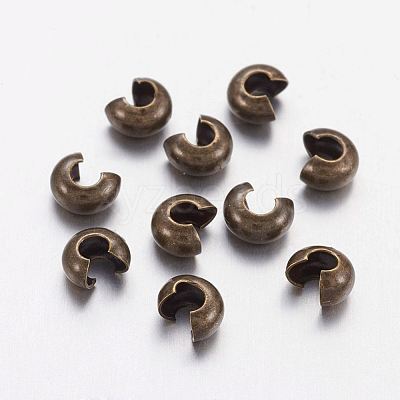 Brass Crimp Beads Covers KK-H289-NFAB-NF-1