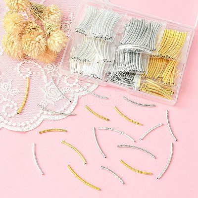300Pcs 9 Styles Brass Tube Beads KK-YW0002-10-1