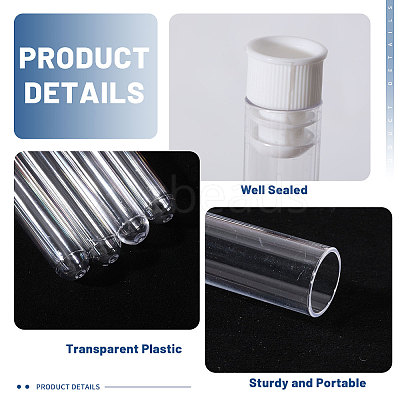 150Pcs Plastic Sewing Needle Organizers Tubes with Cap CON-CA0001-037B-1