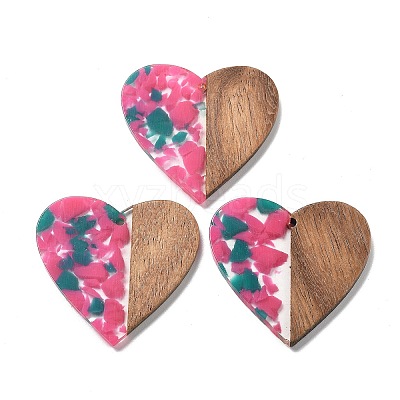 Resin and Walnut Pendants FIND-R051-09A-1