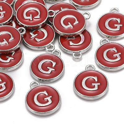 Platinum Plated Alloy Enamel Charms LS-ENAM-S118-03G-P-1