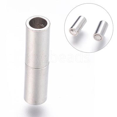 Brass Magnetic Clasps with Glue-in Ends KK-P114-06-3mm-1