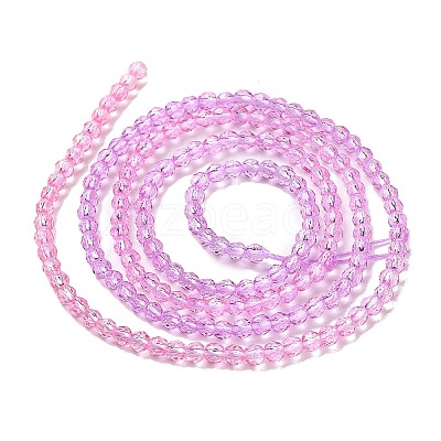 Transparent Gradient Color Glass Beads Strands GLAA-G101-2mm-15-1