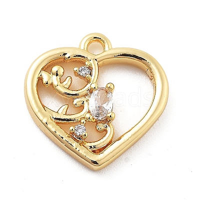 Brass Micro Pave Cubic Zirconia Pendants LS-KK-H511-01G-04-1