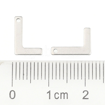 Tarnish Resistant 304 Stainless Steel Letter Charms STAS-O072-L-1