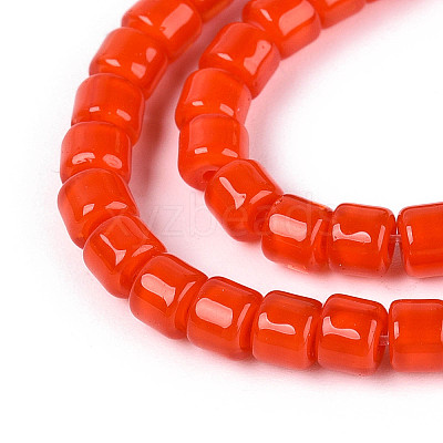 Opaque Solid Color Glass Beads Strands GLAA-N065-4x4mm-C04-1
