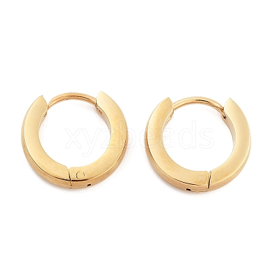 Ion Plating(IP) Frosted 304 Stainless Steel Huggie Hoop Earrings for Women EJEW-C096-31A-G-1