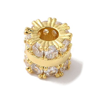 Brass Glass Rhinestone Beads KK-B098-03G-02-1